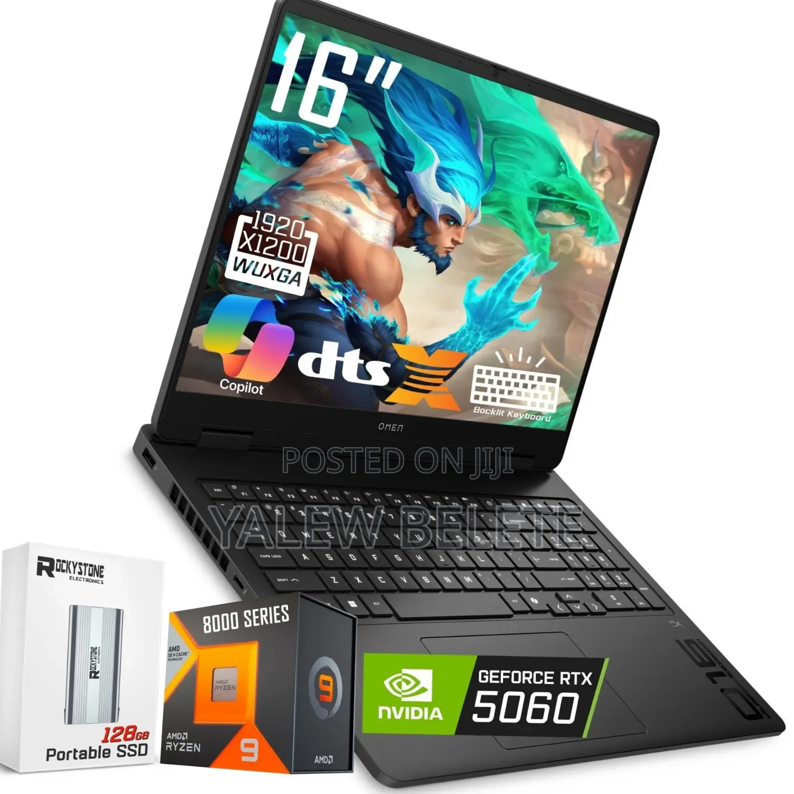 New Laptop HP Omen 16 16GB AMD Ryzen 9 SSD 1T