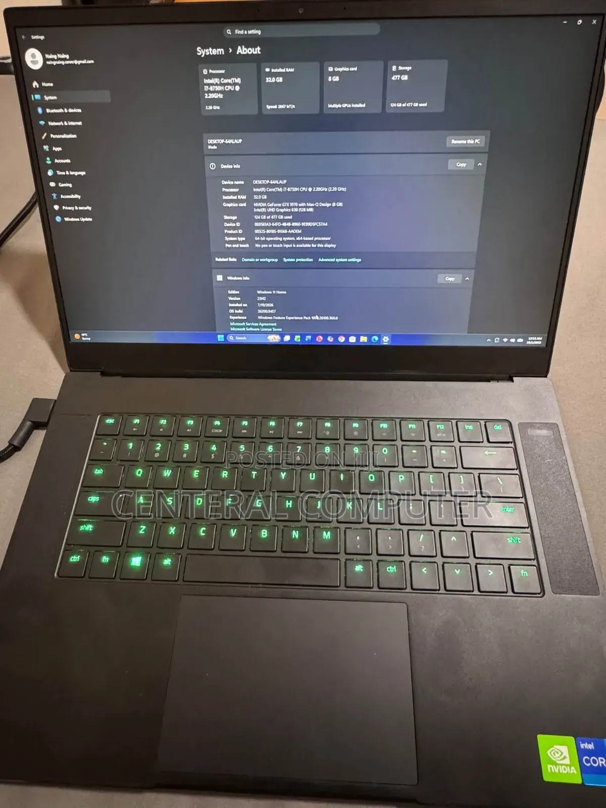 New Laptop Razer Blade 32GB Intel Core i9 SSD 1T