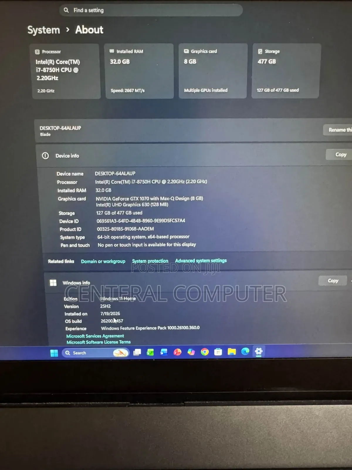 New Laptop Razer Blade 32GB Intel Core i9 SSD 1T
