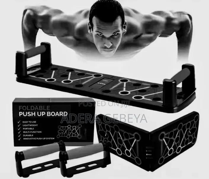 ተጣጣፊ ፑሽ አፕ መስሪያ Foldable Push Up Board Training