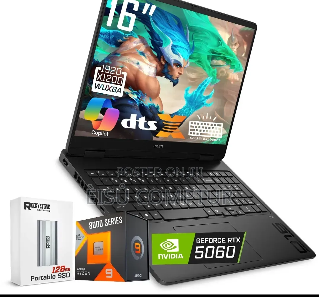 New Laptop HP Omen 16 16GB AMD Ryzen 9 SSD 1T