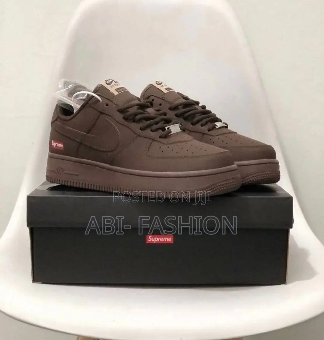 Nike Air Force 1 Supreme Cocoa Wow New Arrival Size 40, 41, 42, 43, 44