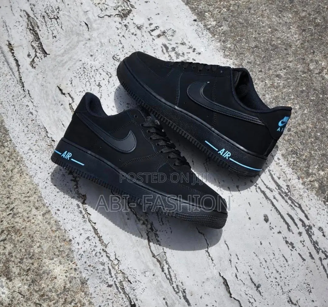 Nike Air Force 1 Matte Black Blue New Arrival Size 40, 41, 42, 43, 44