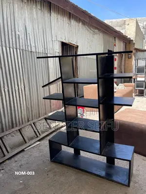 Modern Black Bookshelf & Display Shelf