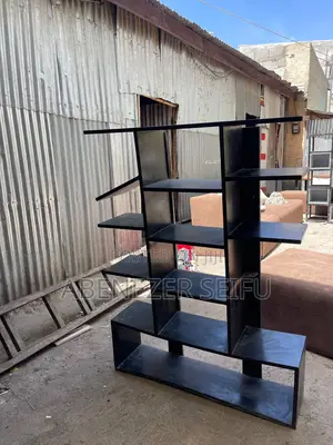 Modern Black Bookshelf & Display Shelf