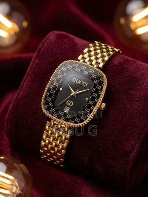 Black Stainless Gold Gucci Women Watch