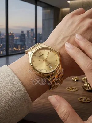 Tevise Gold Quartz Stainless Watch