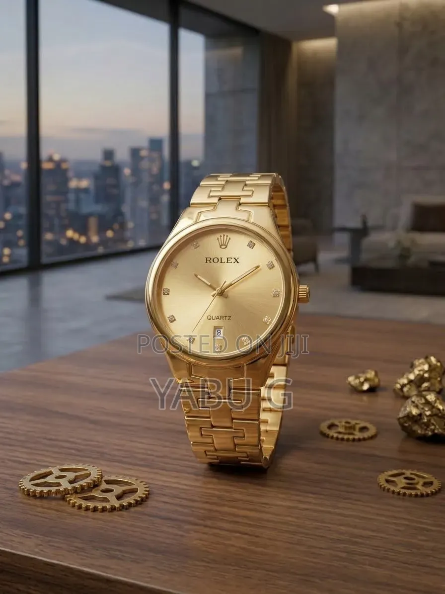 Tevise Gold Quartz Stainless Watch