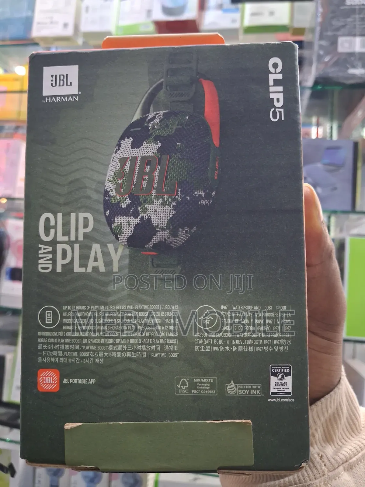Original JBL CLIP 5 Portable Bluetooth Speaker IP67 Waterproof Extra
