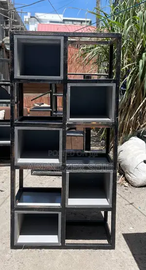 Metal & MDF Display Shelf Cabinet - Slightly Used