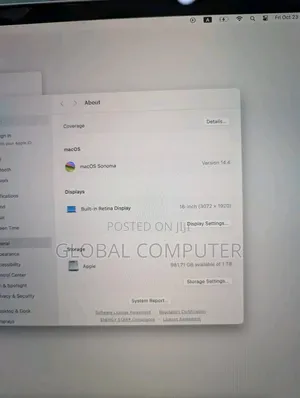 Laptop Apple MacBook Pro 2019 16GB Intel Core i7 SSD 1T
