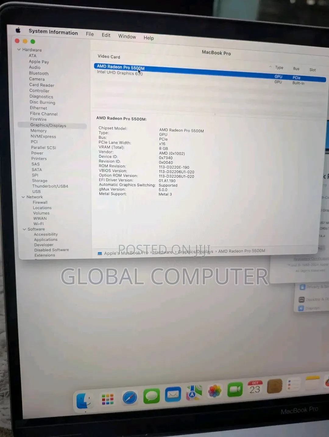 Laptop Apple MacBook Pro 2019 16GB Intel Core i7 SSD 1T