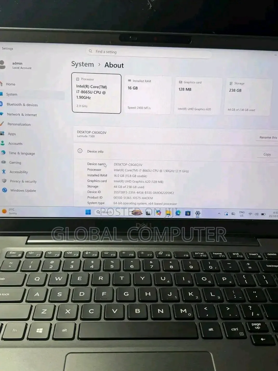 Laptop Dell Latitude 7400 16GB Intel Core i7 SSD 512GB