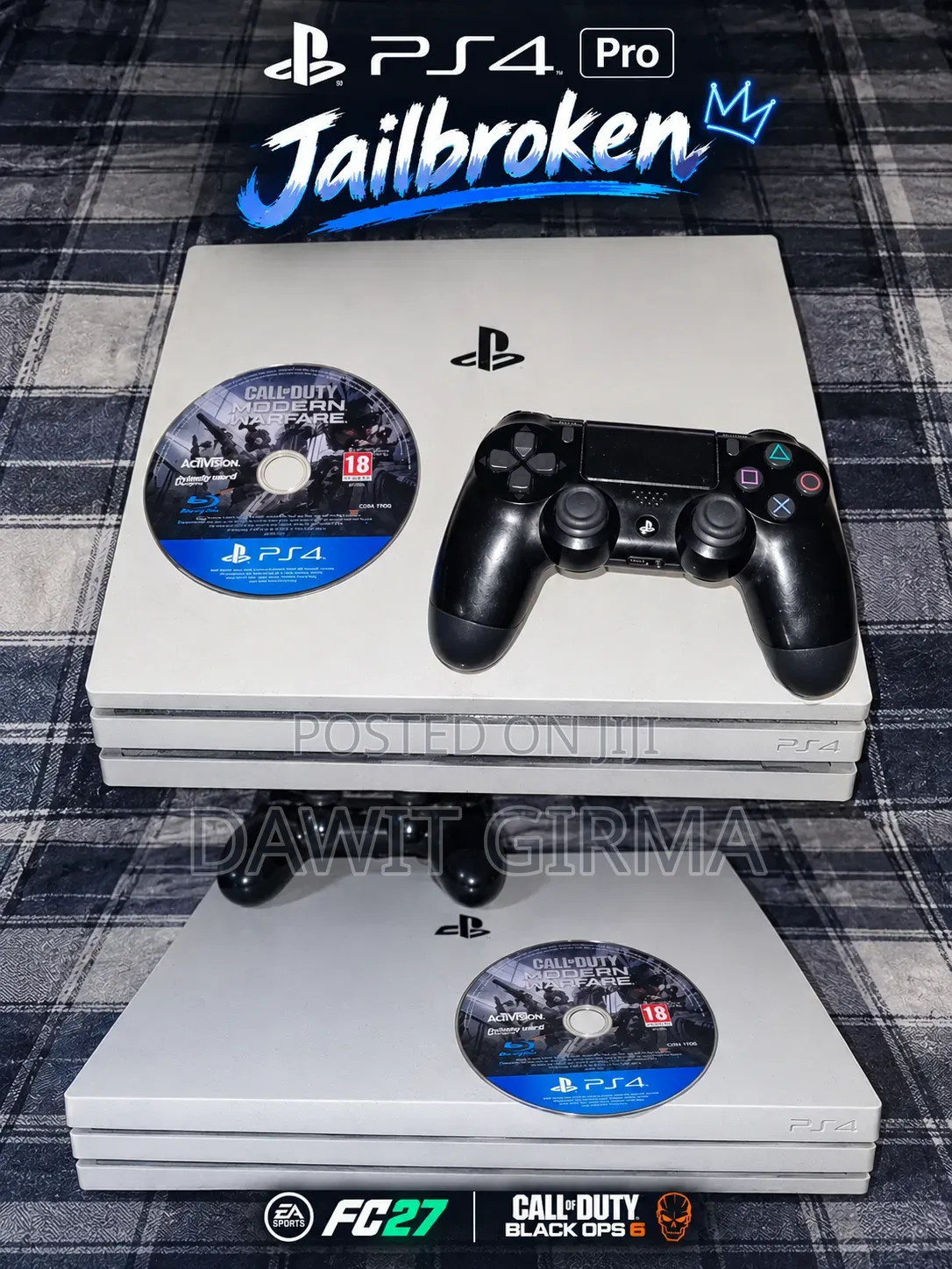 PS4 Pro  UK Home Used 1TB SSD 1 Controller