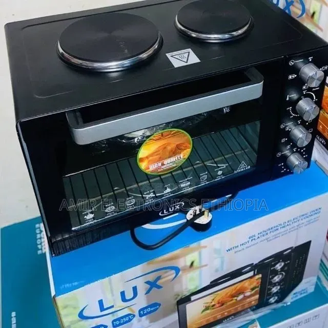 Lux 60-Liter Mini Oven With 2 Hot Plates.