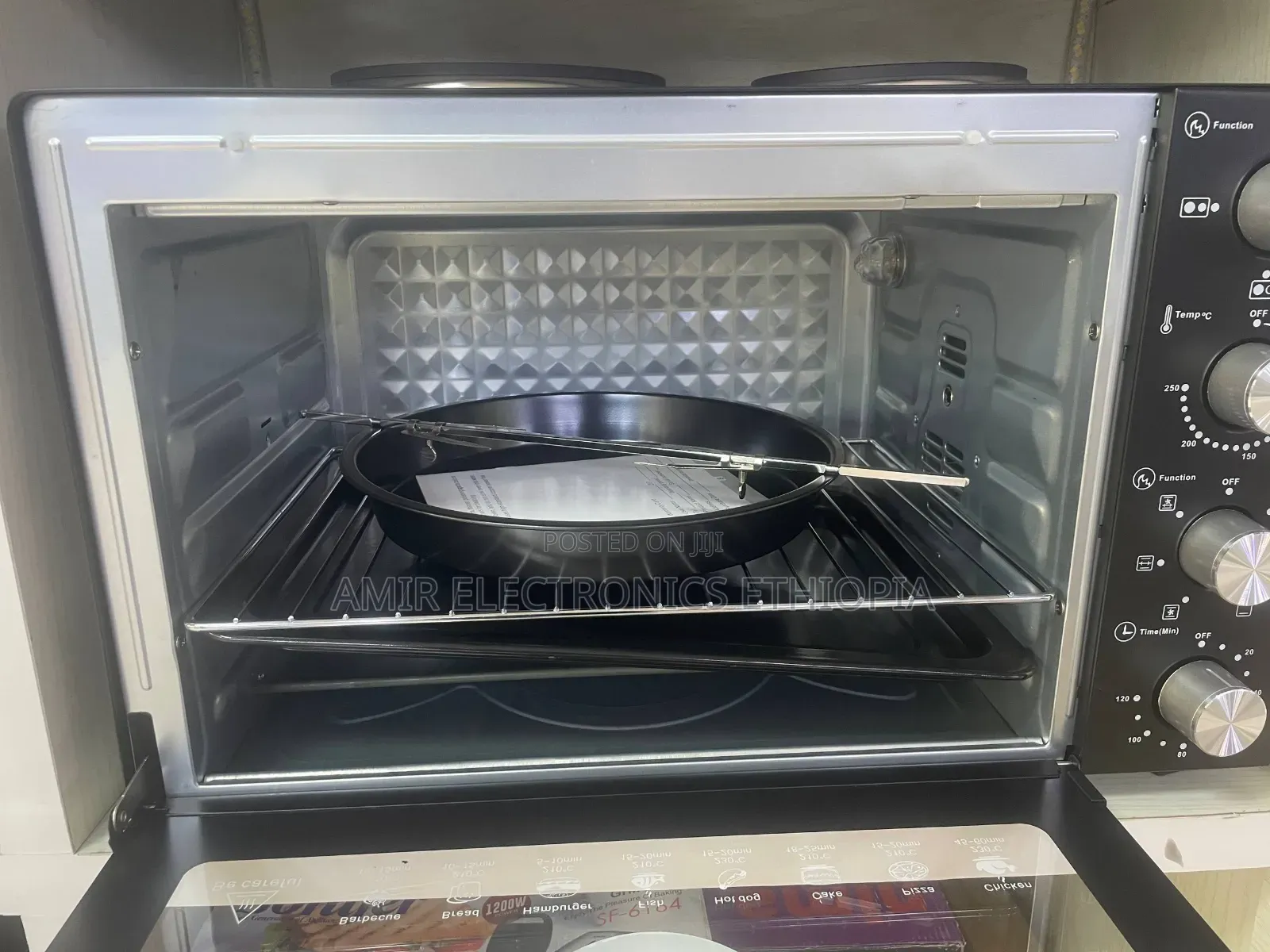 Lux 60-Liter Mini Oven With 2 Hot Plates.