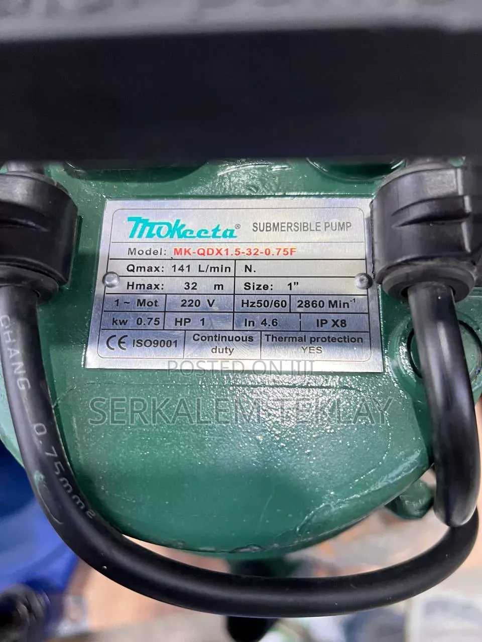 Moketa Submersuble Pump 1hp QDX With in 32mt Head