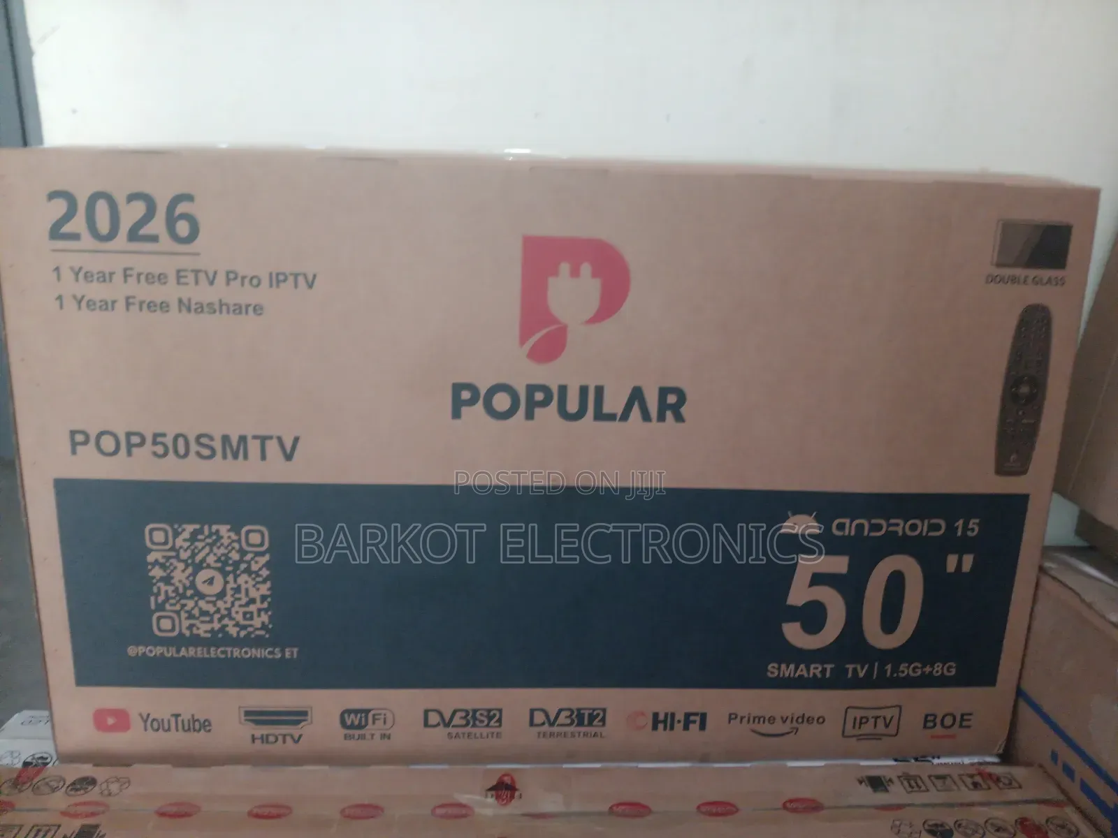 Popular Smart TV 50 Inch 4k Andraid Doubel Gelass 2026 New Hifi Speake