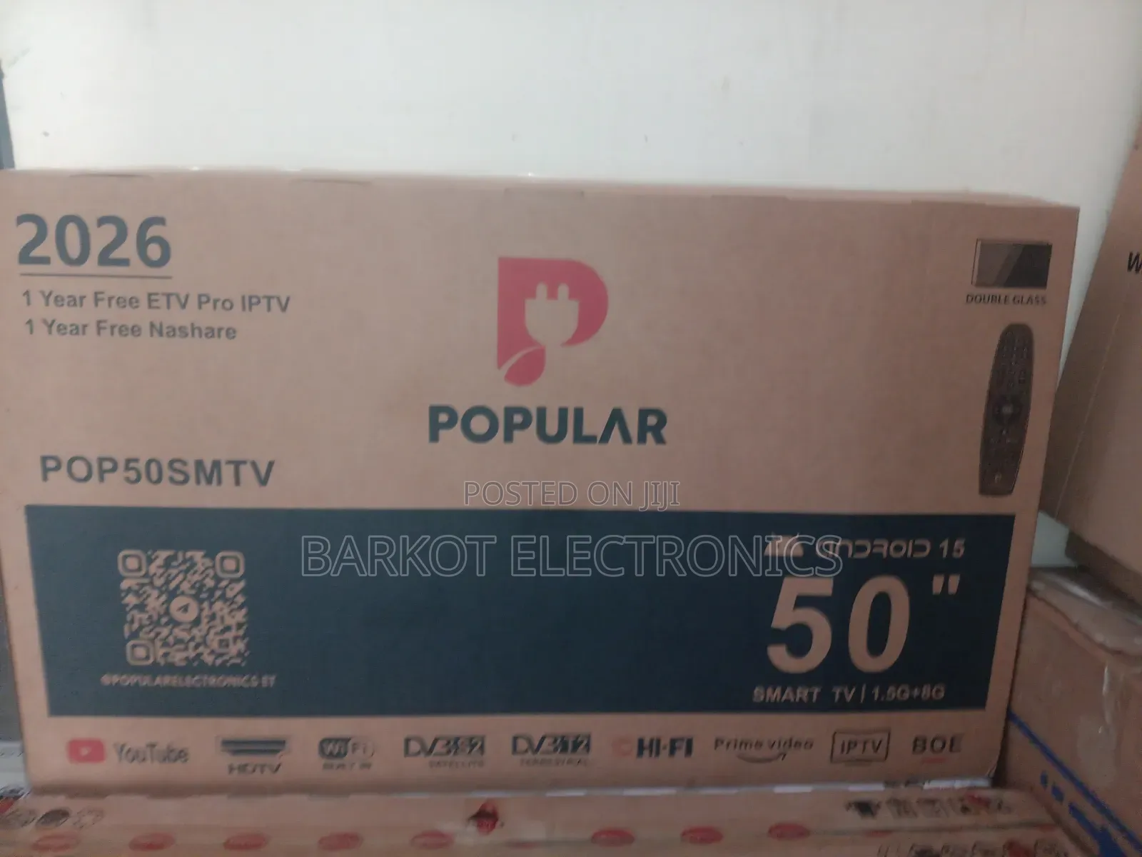 Popular Smart TV 50 Inch 4k Andraid Doubel Gelass 2026 New Hifi Speake