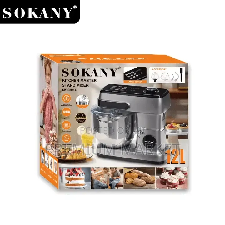 Dough and Cake Mixer Sokany 12litre ሶካኒ የሊጥ እና ኬክ መደባለቂያ