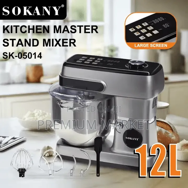 Dough and Cake Mixer Sokany 12litre ሶካኒ የሊጥ እና ኬክ መደባለቂያ