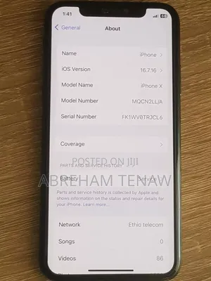 Apple iPhone X 256 GB Blue