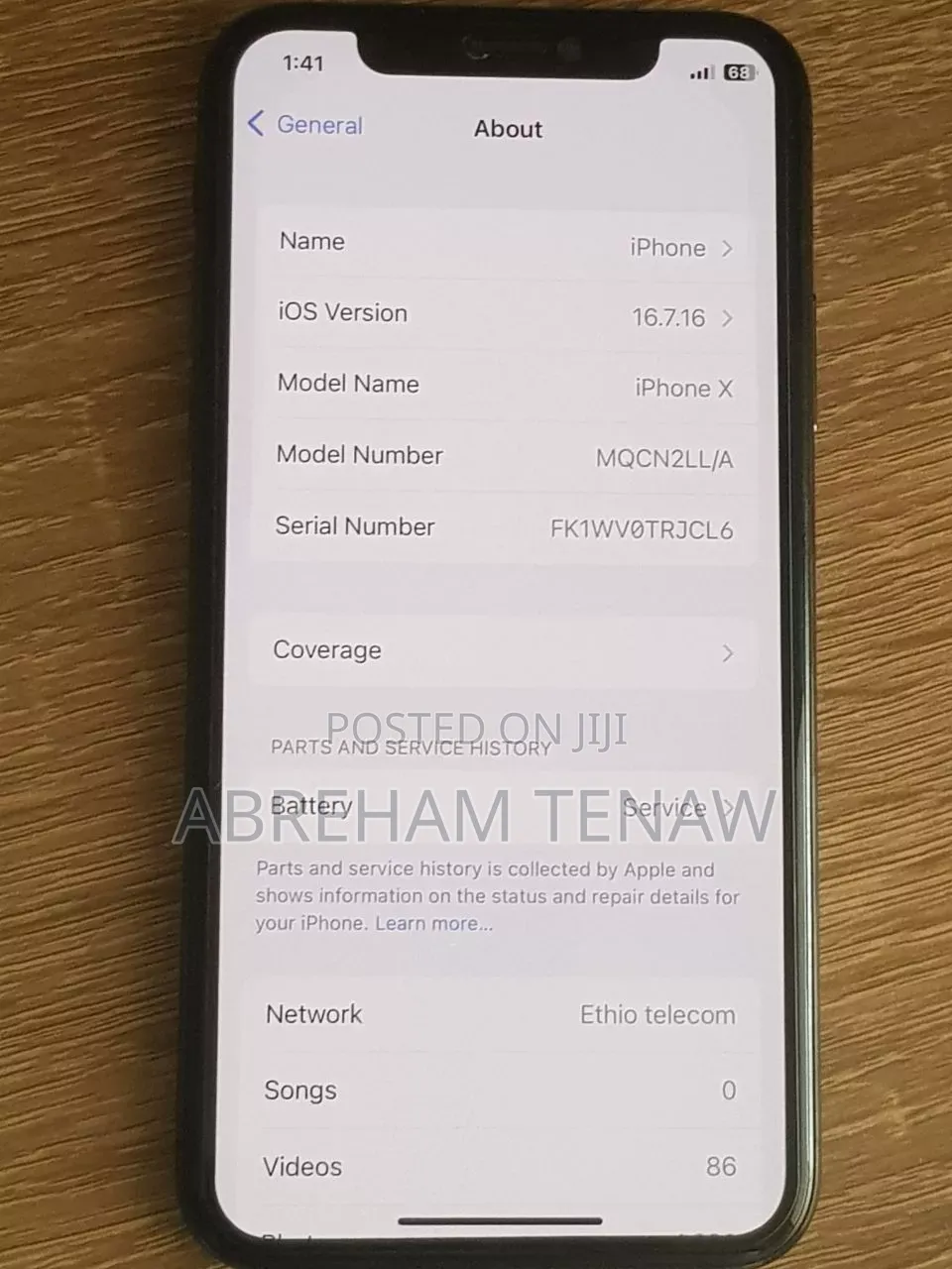 Apple iPhone X 256 GB Blue