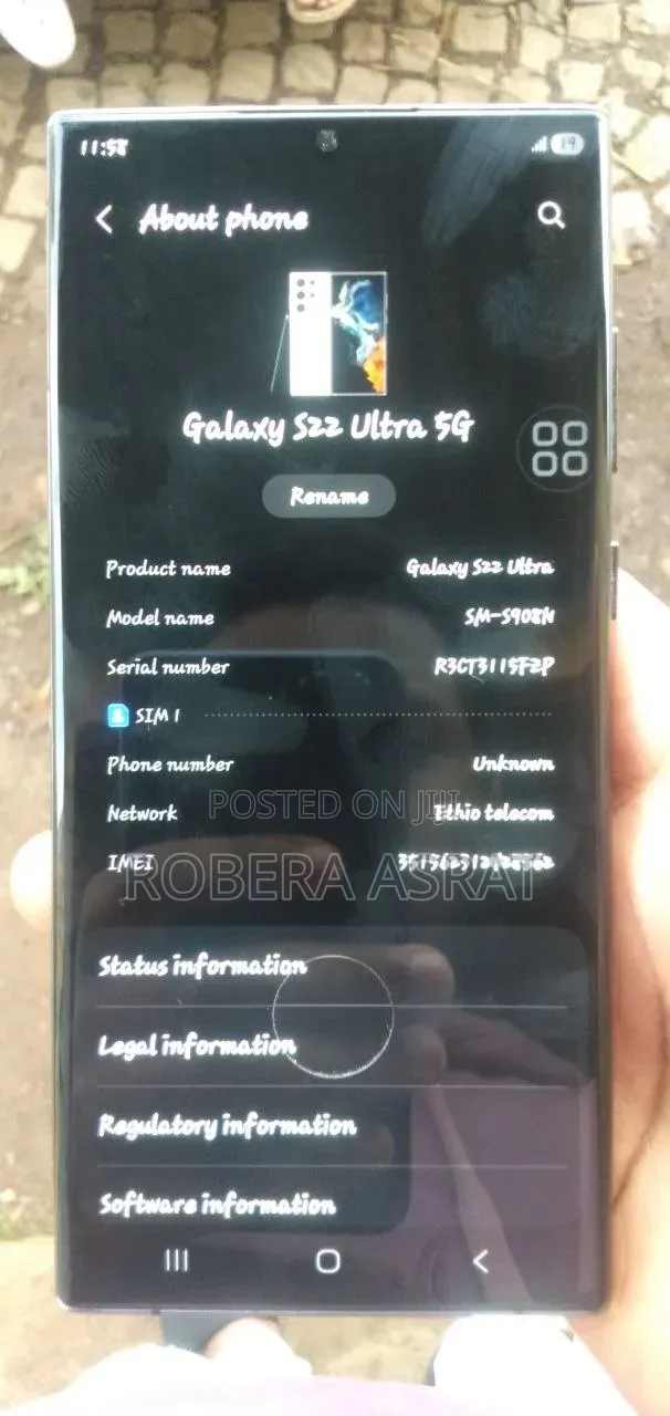 Samsung Galaxy S22 Ultra 256 GB Black