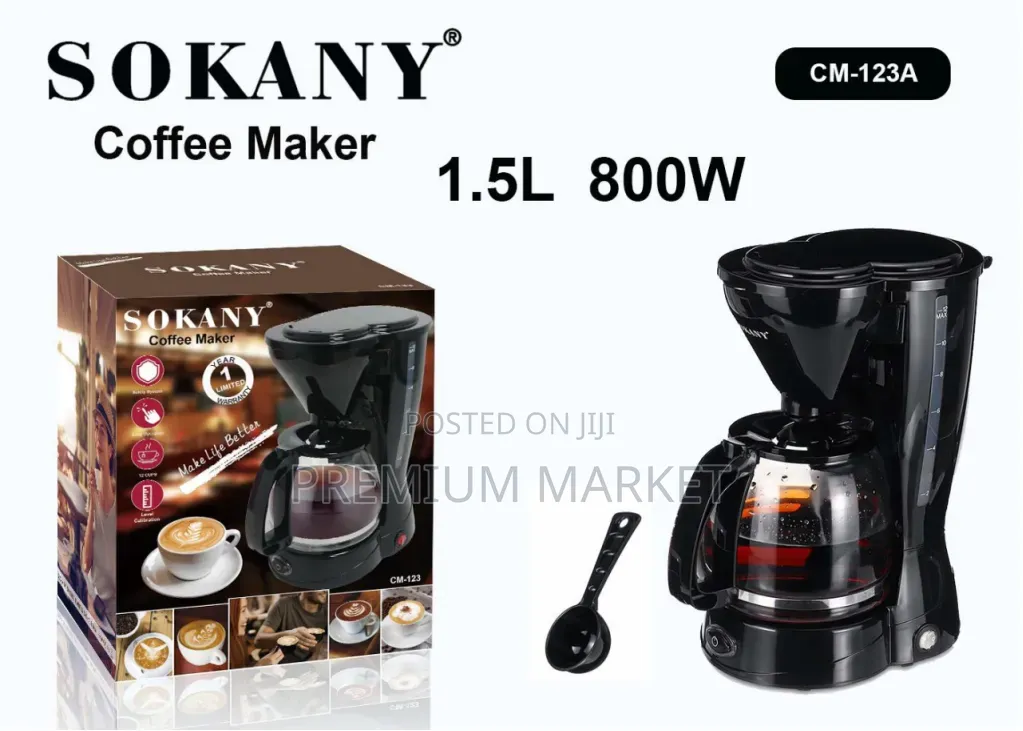 Electric Coffe Maker Machine Sk-123 12 Cup የስቲም ቡና ማፍያ 12ስኒ