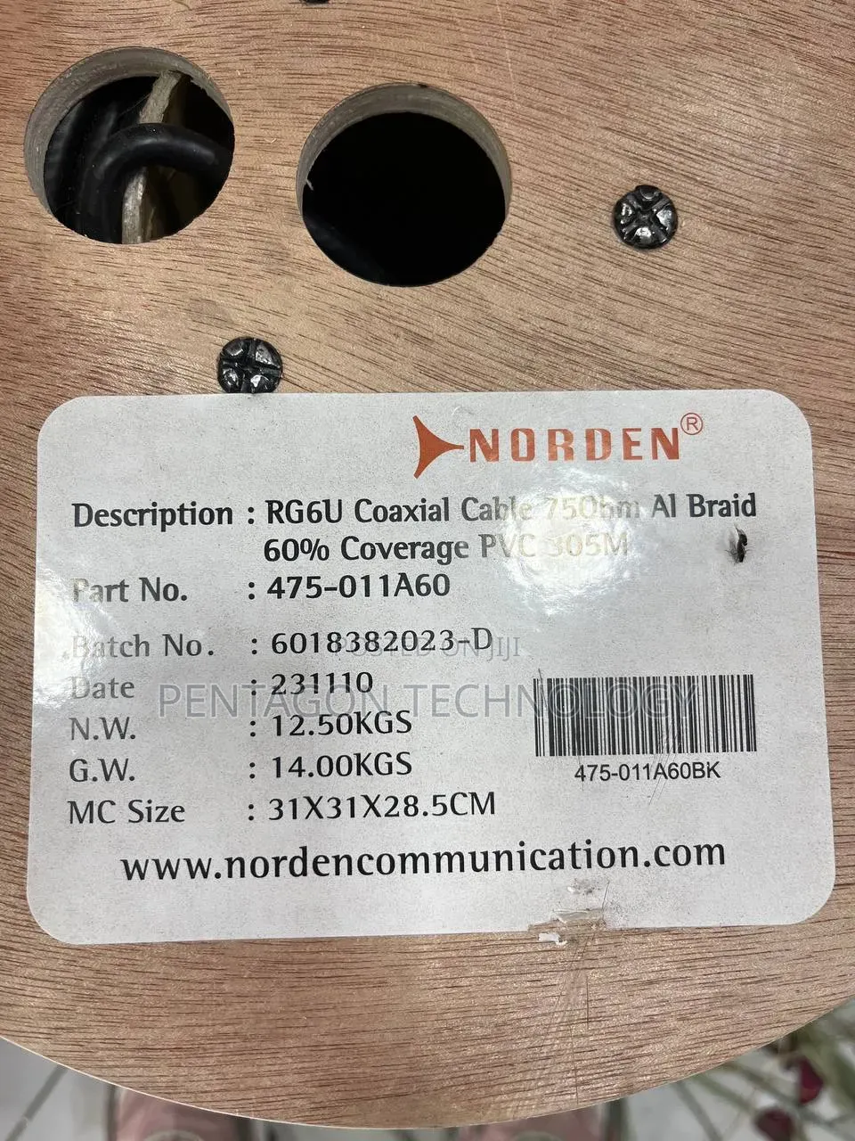 NORDEN RG6U Coaxial Cable