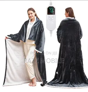 Electrical Heated Wearable Hoodie Blanket With Foot Pockets & Sleeves
