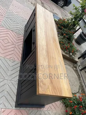 Elegant 1.20 Meters TV Stand. ቲቪ ስታንድ በዋንዛ የተሰራ