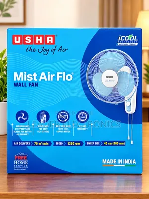 USHA Mist Air Flo Wall Fan Made in India