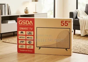 GSDA TV 55" Smart Android TV – Double Glass Design | New 2026 Model