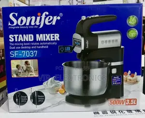 Sonifer Stand Mixer – 500W 3.5L Stainless Steel Rotating Bowl VIP SHOP