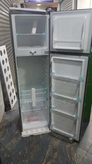 The Image Shows a Silver, Two-Door (Top-Freezer) Compact or Mid-S