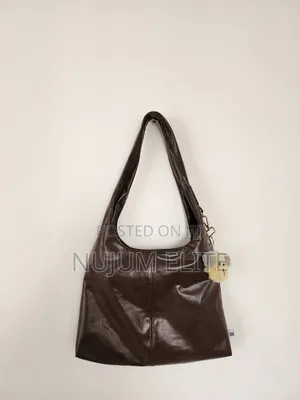 Coffee Color Hobo Bag With Key Charm