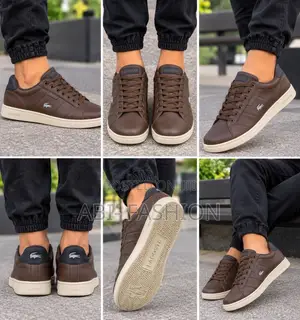 Lacoste Leather Brown Cream | New Arrival | Size 40, 41, 42, 43