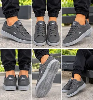 Lacoste Leather Dark Gray | New Arrival | Size 40, 41, 42, 43