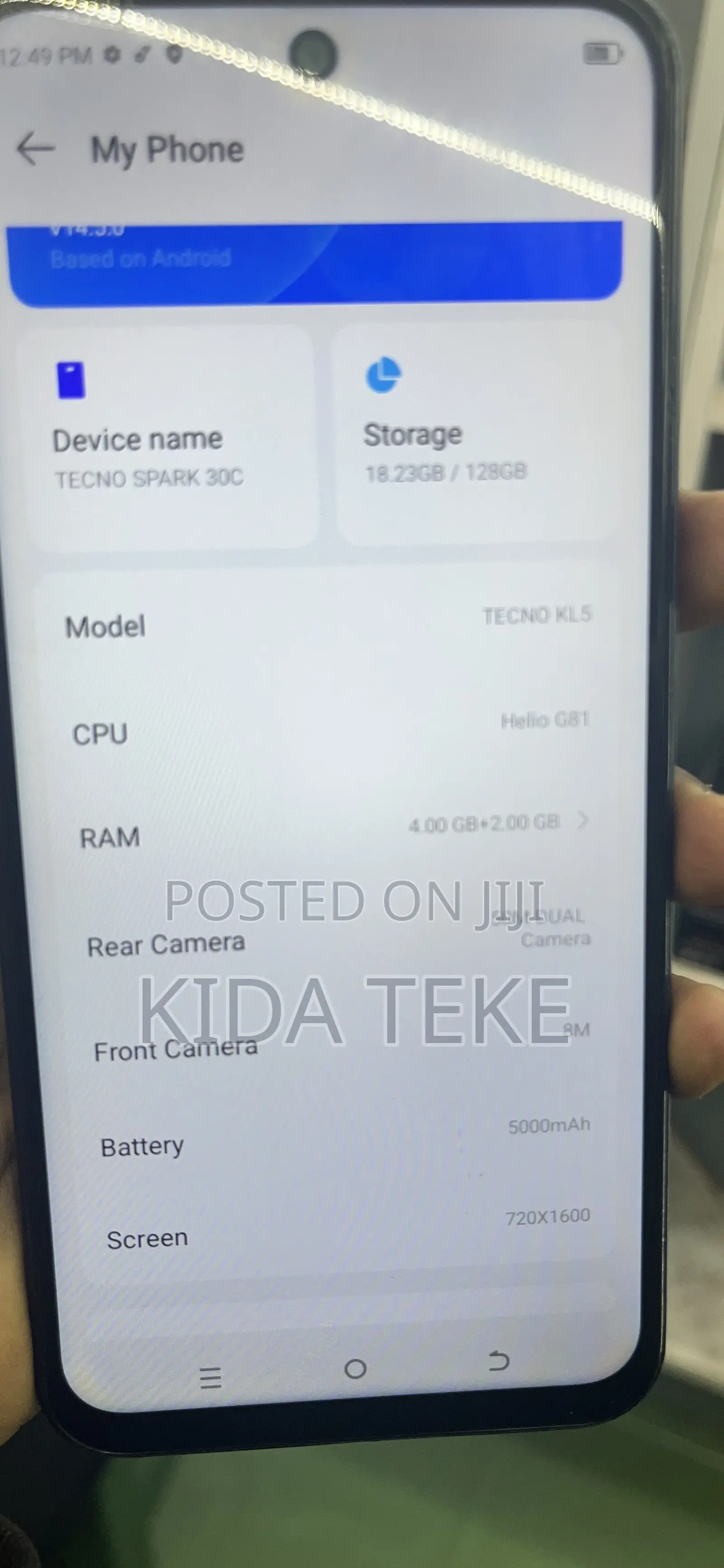 Tecno Spark 30C 128 GB Black
