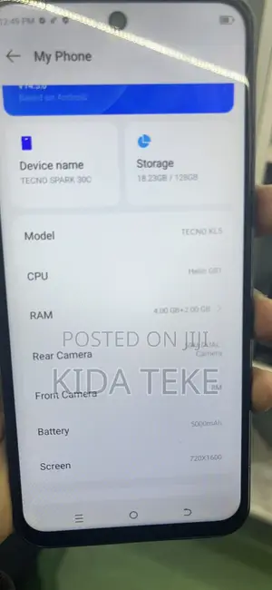Tecno Spark 30C 128 GB Black