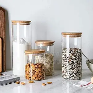 4 Sets Glass Storage Jar