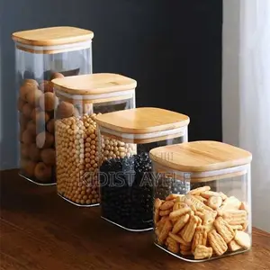 4 Sets Glass Storage Jar