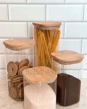 4 Sets Glass Storage Jar