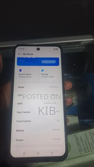 Tecno Spark 40 128 GB Gray