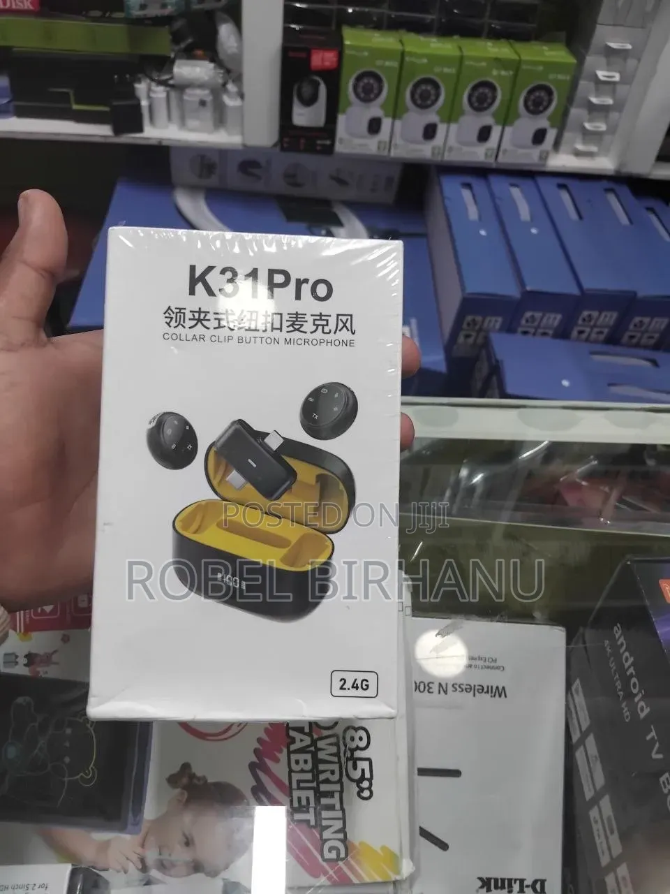 K31 Pro Wireless Collar Clip Button Microphone (2.4G)