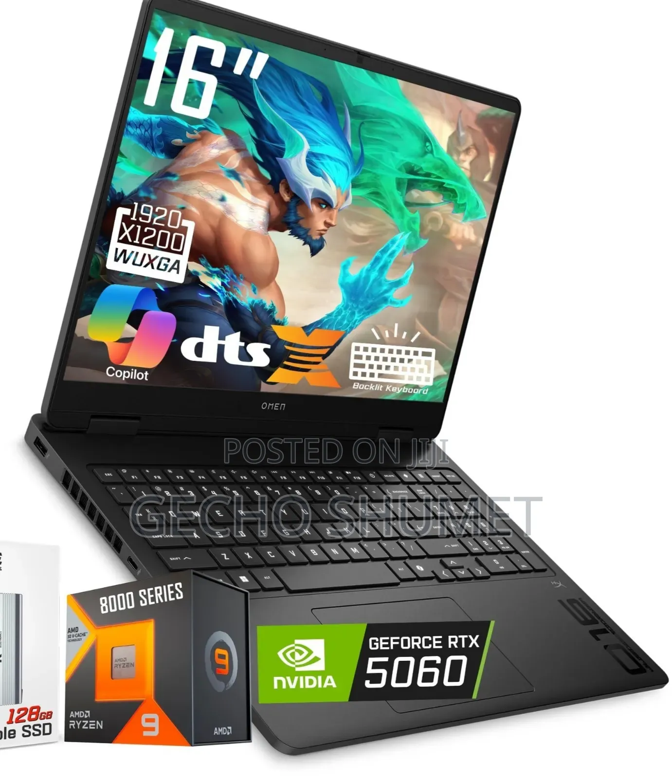 New Laptop HP Omen 16 16GB AMD Ryzen 9 SSD 1T