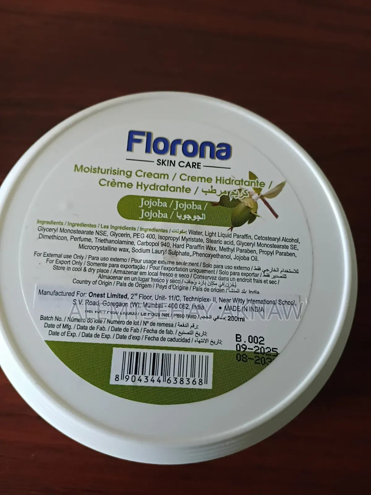 Florona Skin Care Moisturising Cream