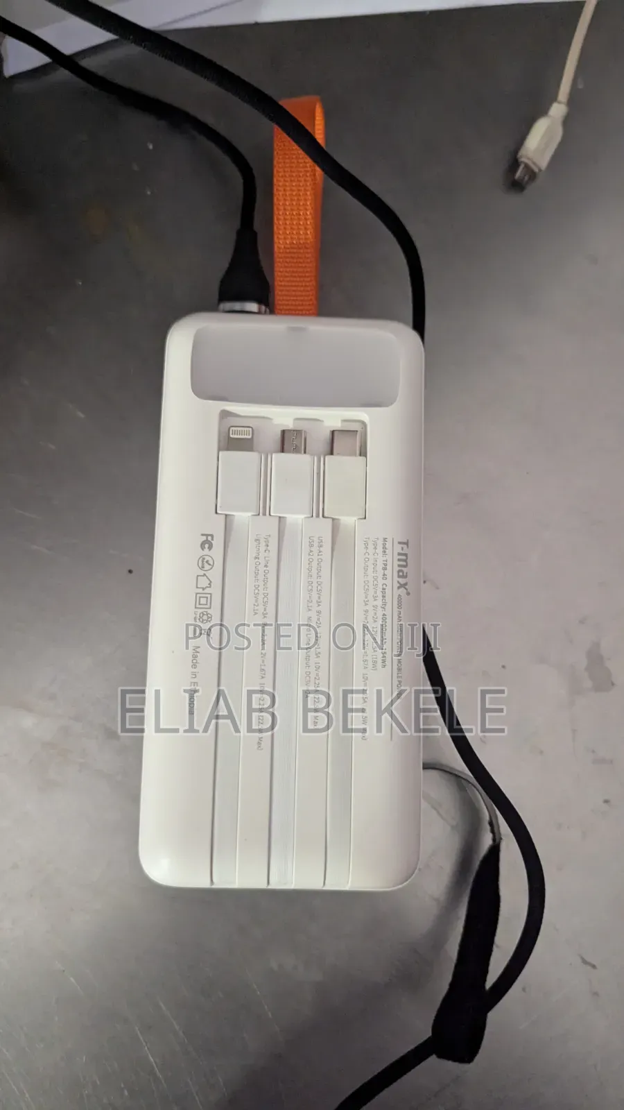 T-Max Power Bank, 40,000 Mha Very Slightly Used