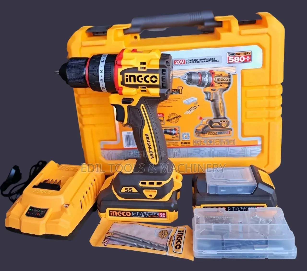 Ingco Brushless Chargible Drill 20v